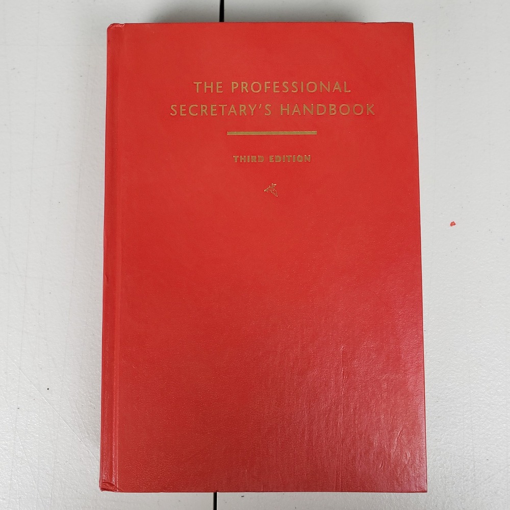 The Professional Secretary's Handbook 3rd Ed 1995 Houghton Mifflin Red Hardcover